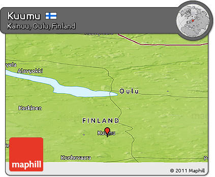 Physical Panoramic Map of Kuumu