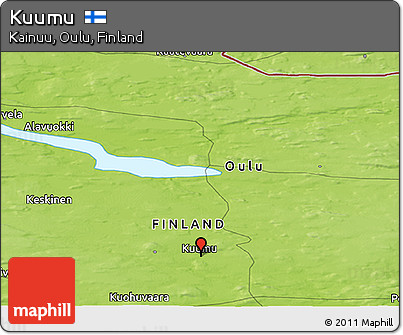 Physical Panoramic Map of Kuumu