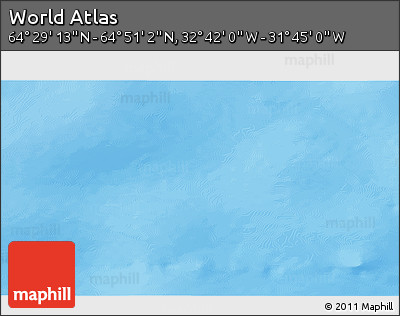Physical 3D Map of the Area around 64°&nbsp;40'&nbsp;8"&nbsp;N,&nbsp;32°&nbsp;13'&nbsp;30"&nbsp;W