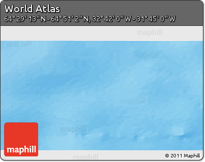 Physical 3D Map of the Area around 64°&nbsp;40'&nbsp;8"&nbsp;N,&nbsp;32°&nbsp;13'&nbsp;30"&nbsp;W