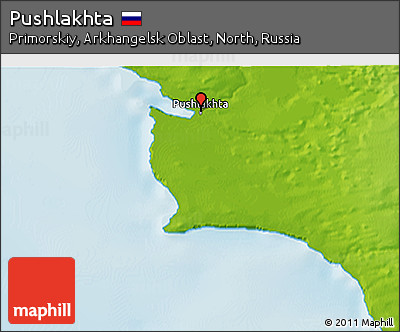 Physical 3D Map of Pushlakhta
