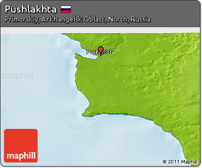 Physical 3D Map of Pushlakhta