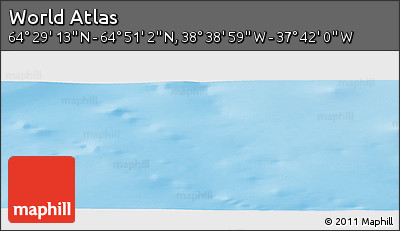 Physical Panoramic Map of the Area around 64° 40' 8" N, 38° 10' 29" W