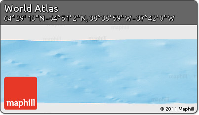 Physical Panoramic Map of the Area around 64° 40' 8" N, 38° 10' 29" W