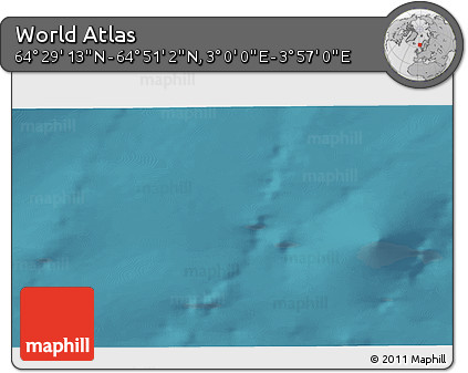 Satellite 3D Map of the Area around 64° 40' 8" N, 3° 28' 30" E