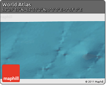 Satellite 3D Map of the Area around 64° 40' 8" N, 3° 28' 30" E