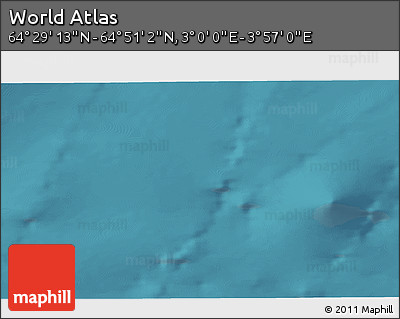 Satellite 3D Map of the Area around 64° 40' 8" N, 3° 28' 30" E