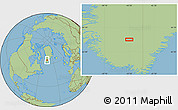 Savanna Style Location Map of the area around 64° 40' 8" N, 45° 49' 30" W