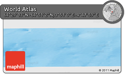 Physical Panoramic Map of the Area around 64° 40' 8" N, 4° 19' 30" E