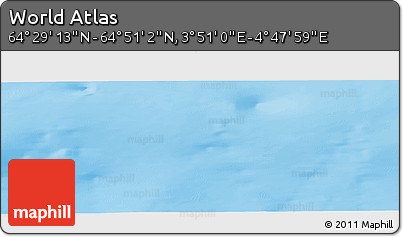 Physical Panoramic Map of the Area around 64° 40' 8" N, 4° 19' 30" E