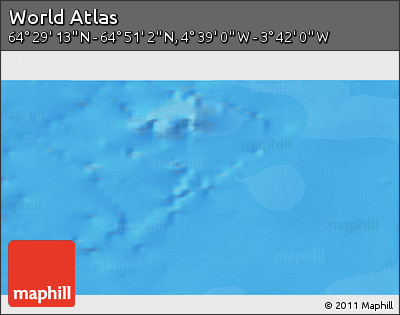 Political 3D Map of the Area around 64° 40' 8" N, 4° 10' 30" W