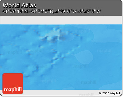 Political 3D Map of the Area around 64° 40' 8" N, 4° 10' 30" W