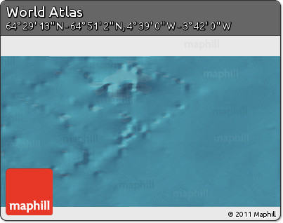 Satellite 3D Map of the Area around 64° 40' 8" N, 4° 10' 30" W