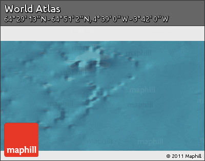 Satellite 3D Map of the Area around 64° 40' 8" N, 4° 10' 30" W