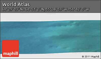 Satellite Panoramic Map of the Area around 64° 40' 8" N, 55° 10' 29" W