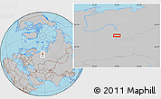 Gray Location Map of the area around 64° 40' 8" N, 57° 1' 29" E
