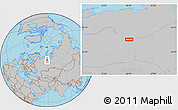 Gray Location Map of the area around 64° 40' 8" N, 58° 43' 30" E
