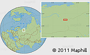 Savanna Style Location Map of the area around 64° 40' 8" N, 58° 43' 30" E