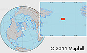 Gray Location Map of the area around 64° 40' 8" N, 58° 34' 30" W