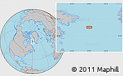 Gray Location Map of the area around 64° 40' 8" N, 59° 25' 29" W