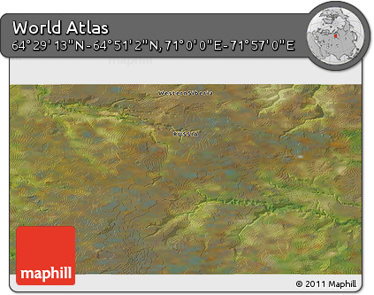 Satellite 3D Map of the Area around 64° 40' 8" N, 71° 28' 29" E