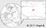 Blank Location Map of the area around 64° 40' 8" N, 72° 19' 29" E