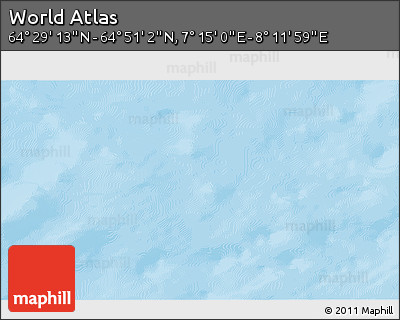 Physical 3D Map of the Area around 64° 40' 8" N, 7° 43' 29" E