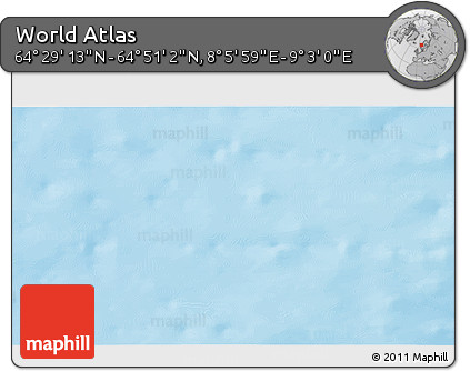 Physical 3D Map of the Area around 64° 40' 8" N, 8° 34' 29" E