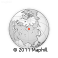Outline Map of the Area around 64° 40' 8" N, 91° 52' 30" E, rectangular outline