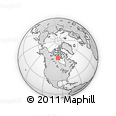 Outline Map of the Area around 64° 40' 8" N, 96° 49' 29" W, rectangular outline