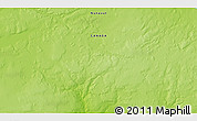 Physical 3D Map of the area around 64° 59' 36" N, 100° 13' 29" W