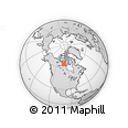 Outline Map of the Area around 64° 59' 36" N, 100° 13' 29" W, rectangular outline