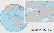 Gray Location Map of the area around 64° 59' 36" N, 117° 13' 29" W