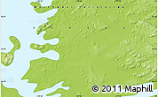 Physical Map of the area around 64° 59' 36" N, 118° 4' 29" W