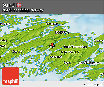 Physical 3D Map of Sund