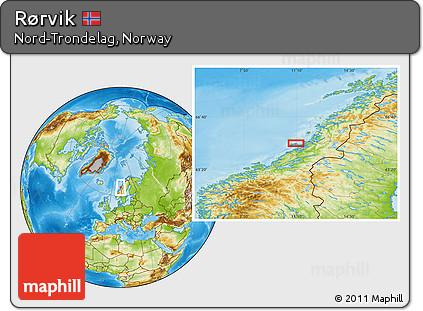 Physical Location Map of Rørvik