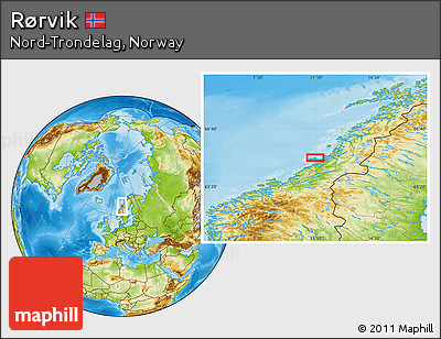 Physical Location Map of Rørvik