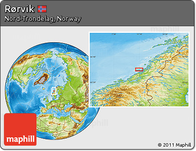 Physical Location Map of Rørvik