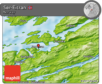 Physical 3D Map of Sør-Eitran
