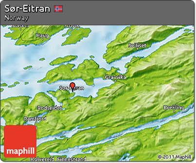 Physical 3D Map of Sør-Eitran