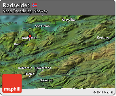 Satellite 3D Map of Rødseidet