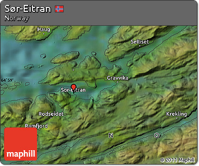 Satellite Map of Sør-Eitran