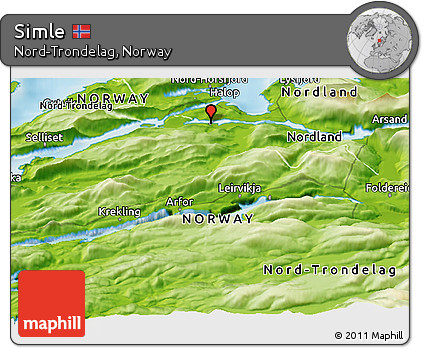 Physical Panoramic Map of Simle