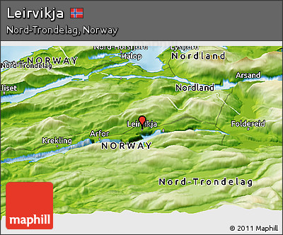 Physical Panoramic Map of Leirvikja