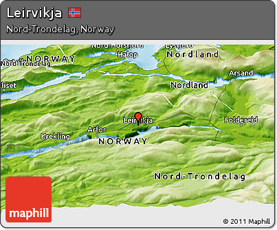 Physical Panoramic Map of Leirvikja