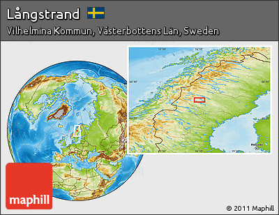 Physical Location Map of Långstrand