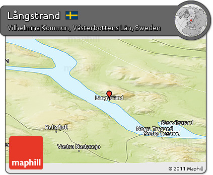 Physical Panoramic Map of Långstrand