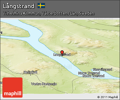 Physical Panoramic Map of Långstrand