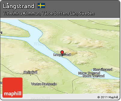 Physical Panoramic Map of Långstrand