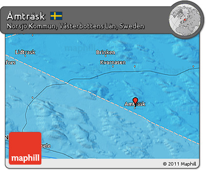 Political 3D Map of Åmträsk